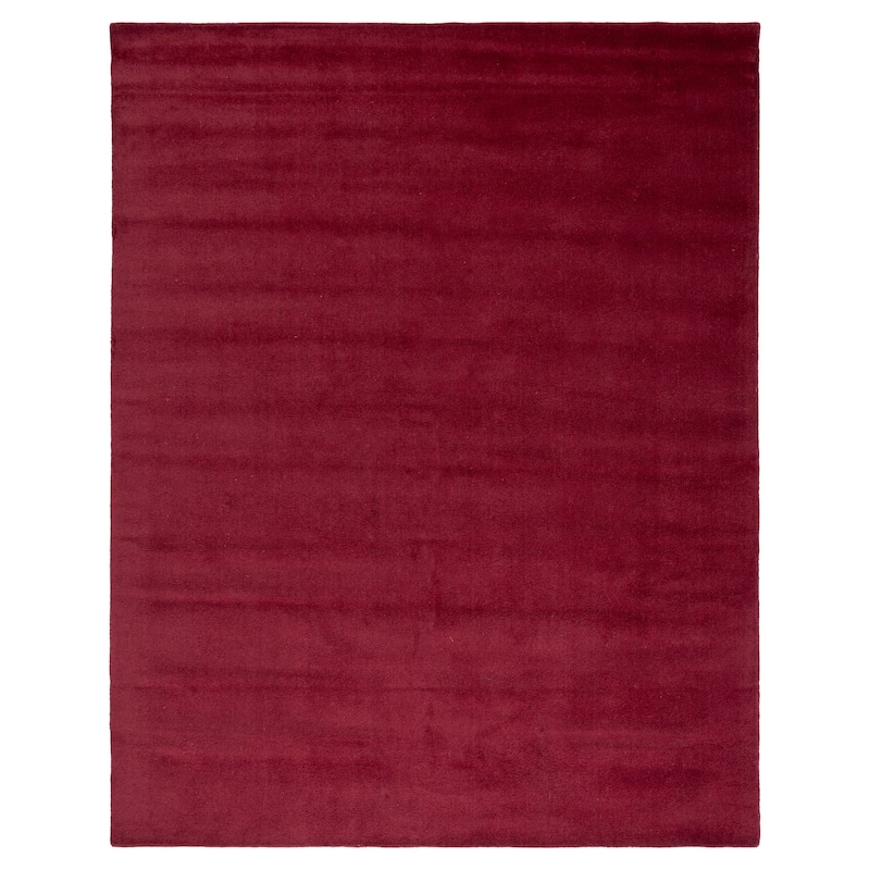SAFAVIEH Handmade Himalaya Kaley Solid Wool Rug - 9' x 12' - Red