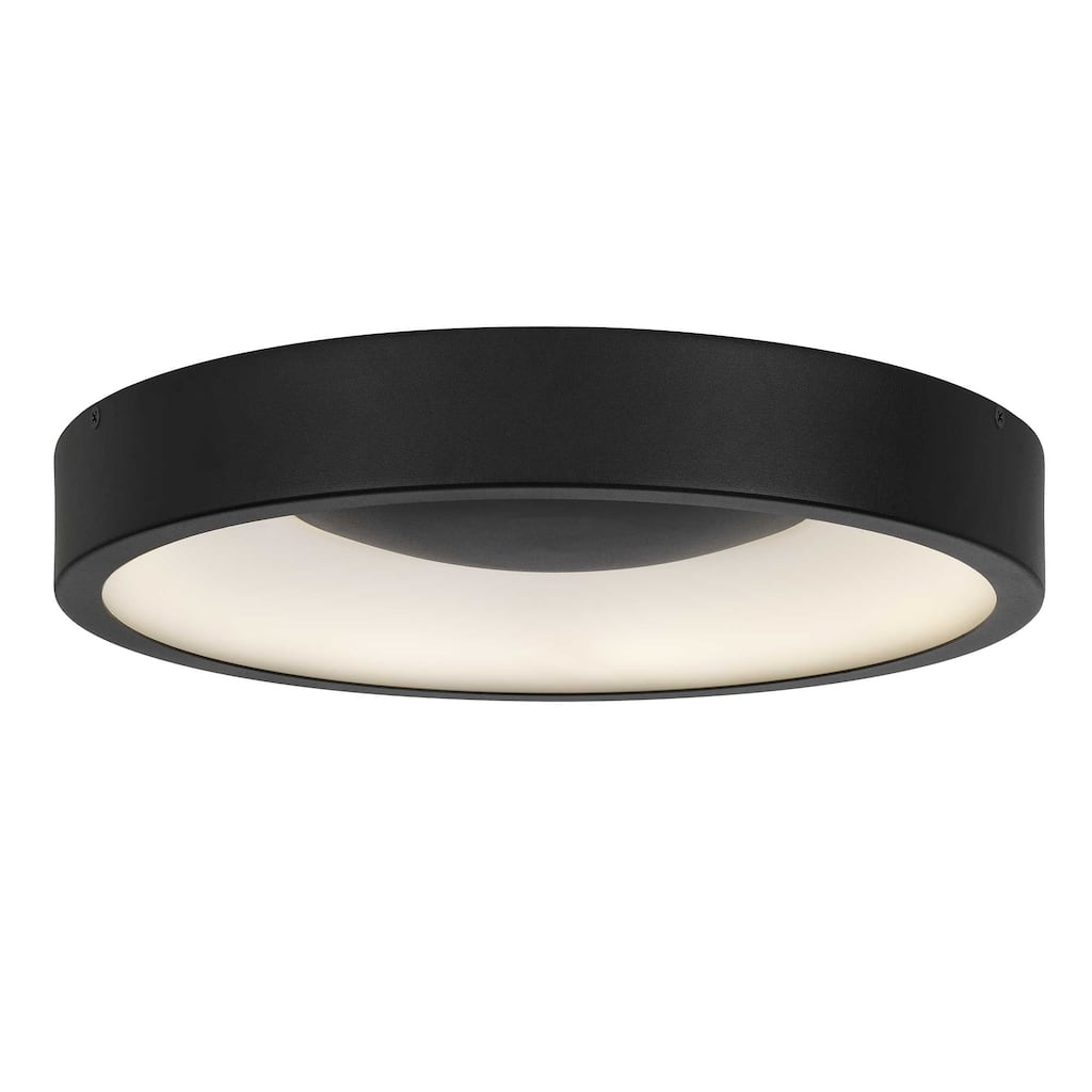 14 Inch LED Flush Mount Light Etched Glass Shade 35W 1850 Lumens
