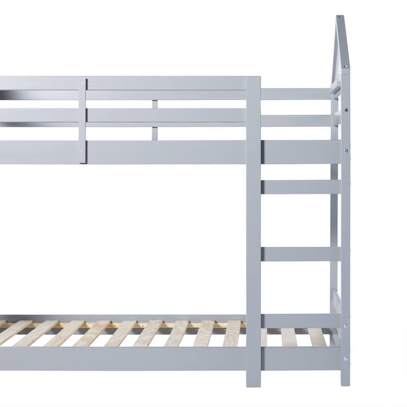 Walker Edison Wood Twin over Twin Bunk Bed