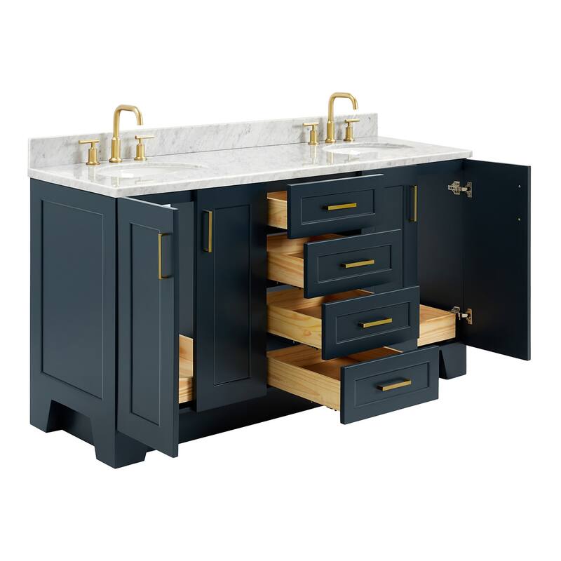 Ariel Q067DCW2OVO Taylor 67" Free Standing Double Basin Vanity Set
