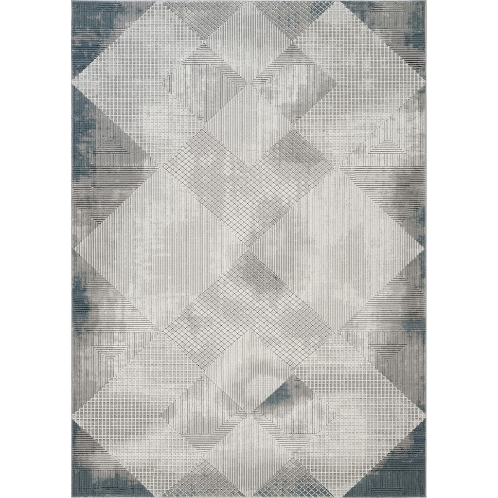 Gray 7 ft. 10 in. x 10 ft. 6 in. Luxury Area Rug, 0.43 Pile Height – Sophisticated Warmth for Any Room - 6' x 7'