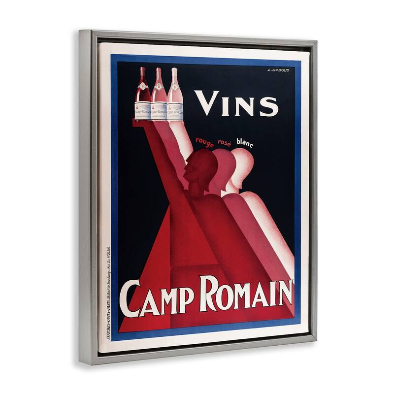 Stupell Antique Wine Bottle Trio Framed Floater Canvas Wall Art Design By Marcus Jules