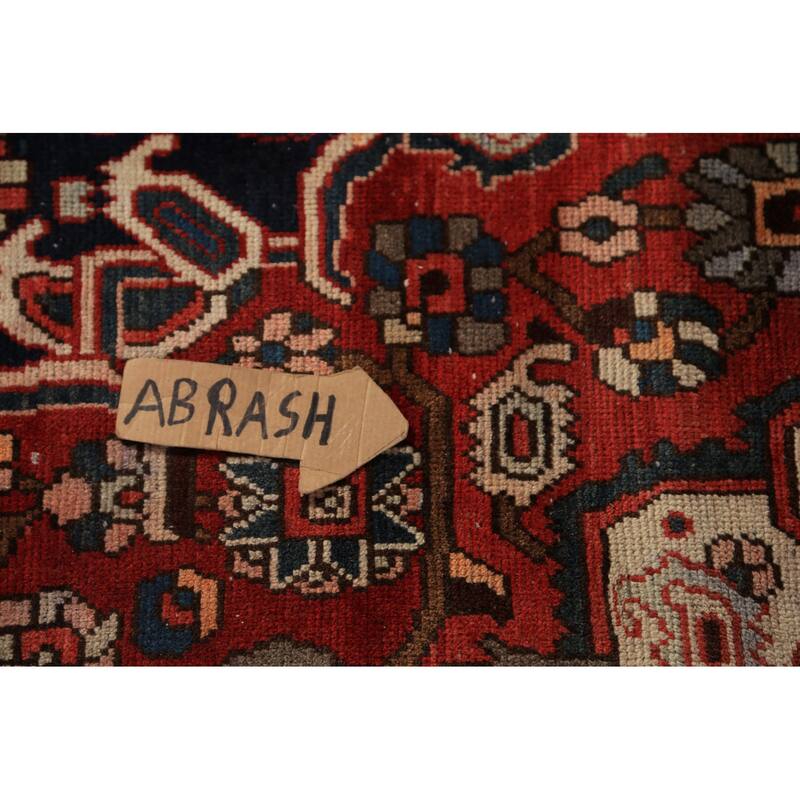 Medallion Bakhtiari Persian Vintage Rug Handmade Wool Carpet - 6'8" x 9'9"