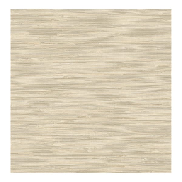 slide 2 of 7, NuWallpaper Tibetan Grasscloth Cream Peel & Stick Wallpaper - 216in x 20.5in x 0.025in