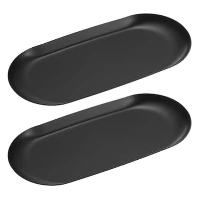 2pcs Stainless Steel Decorative Trays 7" Bathroom Cosmetic Trays