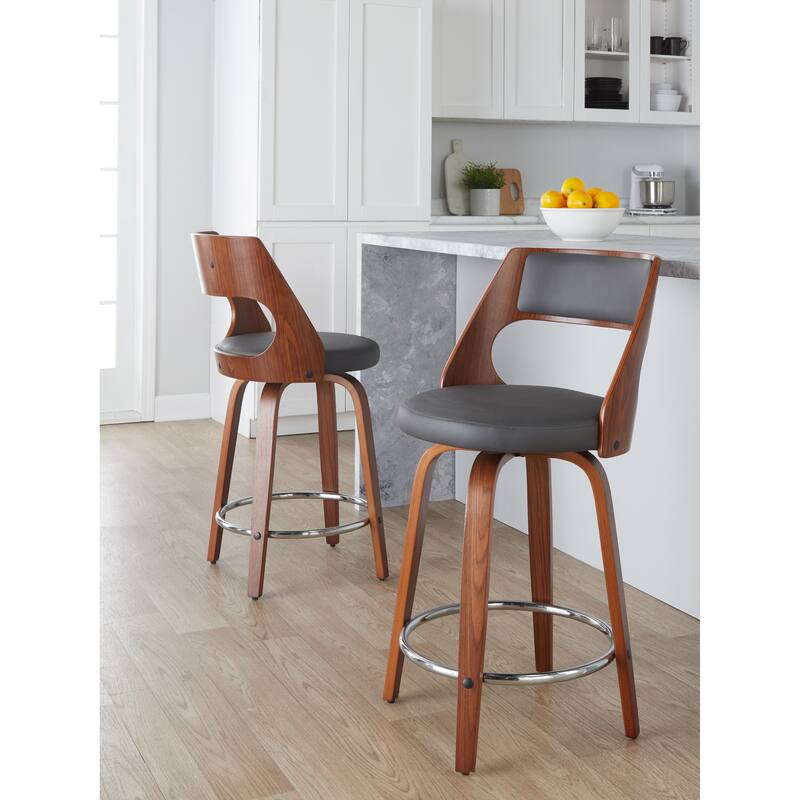Carson Carrington Alingsas Mid-century Modern Counter Stool (Set of 2)