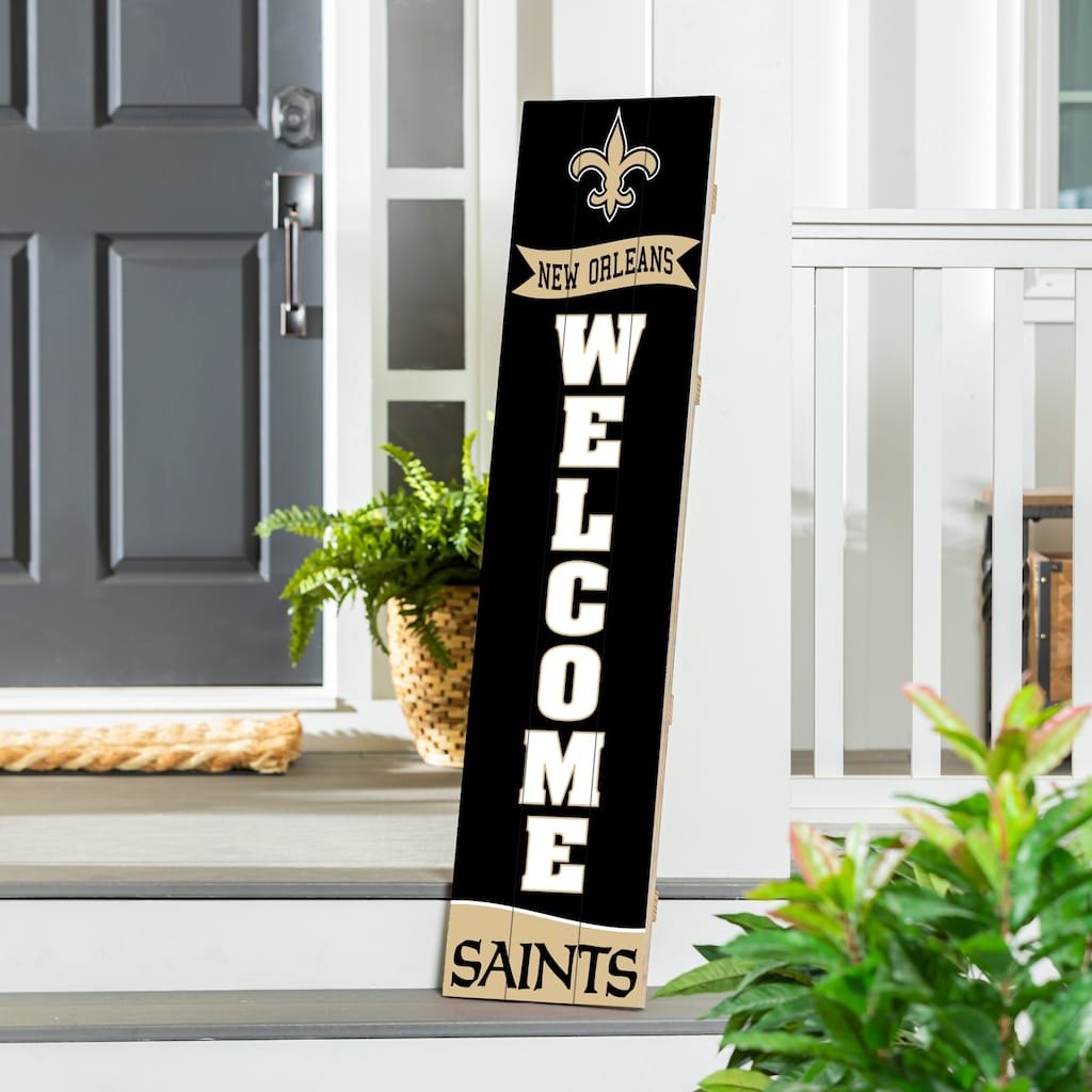 47" Porch Leaner Welcome Wall Sign, New Orleans Saints