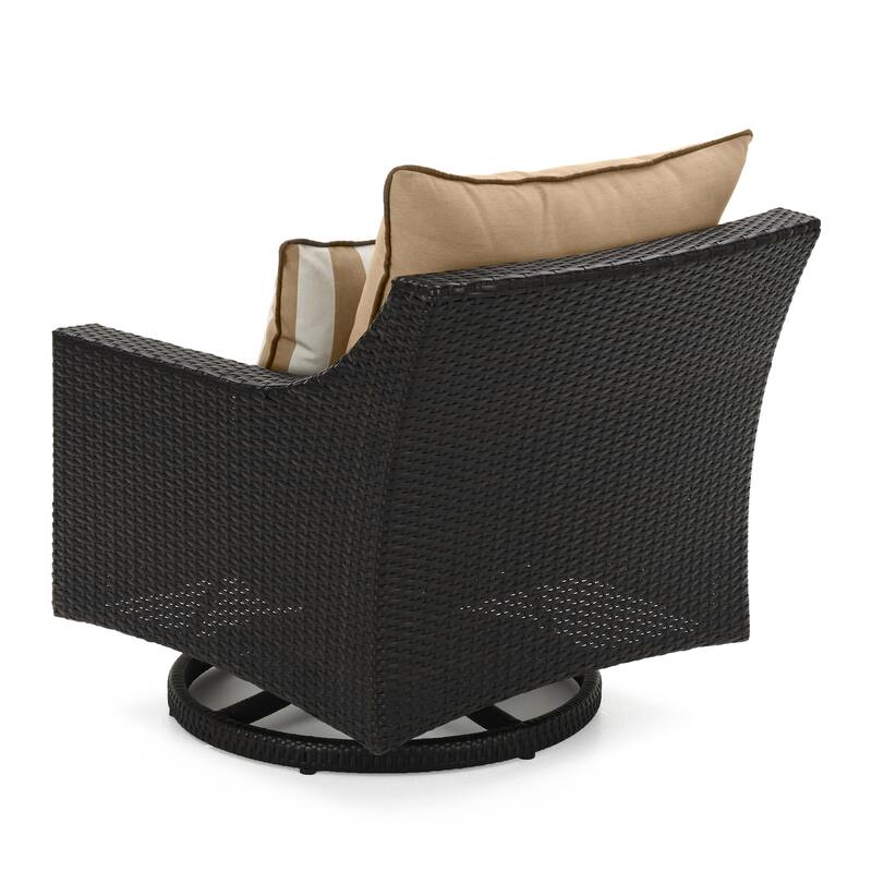Deco 2 Piece Sunbrella Outdoor Patio Motion Club Chairs - 30"W x 33"D x 32"H
