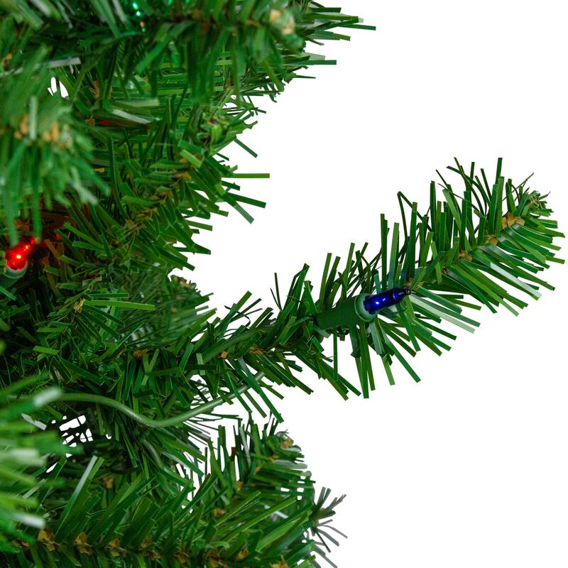 7' Pre-Lit Norfolk Spruce Artificial Christmas Tree, Multi Lights - 7 Foot