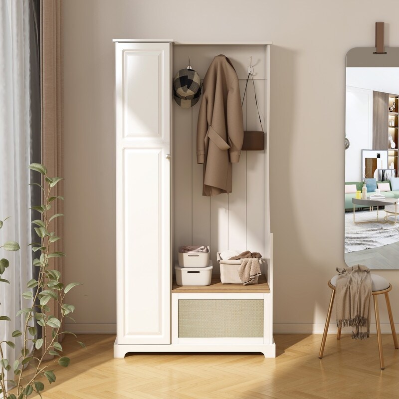 Hall stool with deals storage