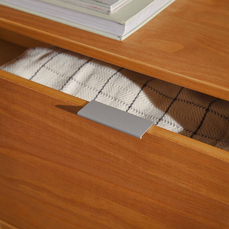 Middlebrook Designs Modern Minimalist Solid Wood 6-Drawer Dresser - Caramel