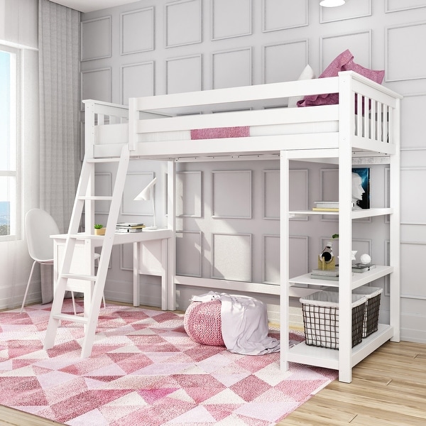 Full high shop loft bed