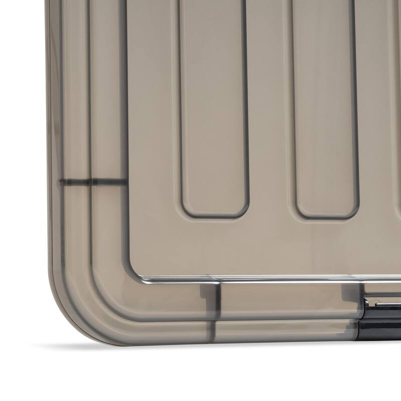 IRIS USA® Clear Boxes 144 Qt Buckle Lid - Gray - Set of 3