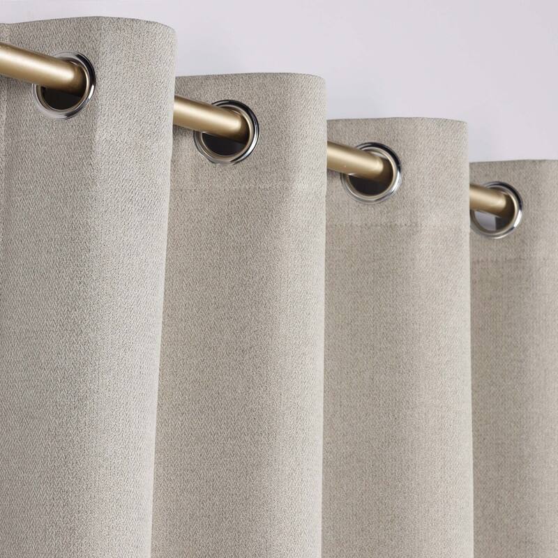 Superior Nyan 100% Blackout Grommet Curtains, Set of 2 Panels