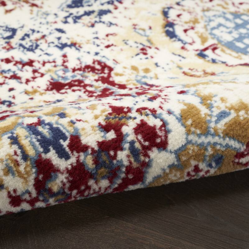 Lizoz Power Loomed Distressed Non Skid Stain Resistant Area Rug By HomeRoots