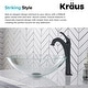 preview thumbnail 17 of 33, Kraus Glass Vessel Sink, Bathroom Faucet, Pop Up Drain, Mounting Ring
