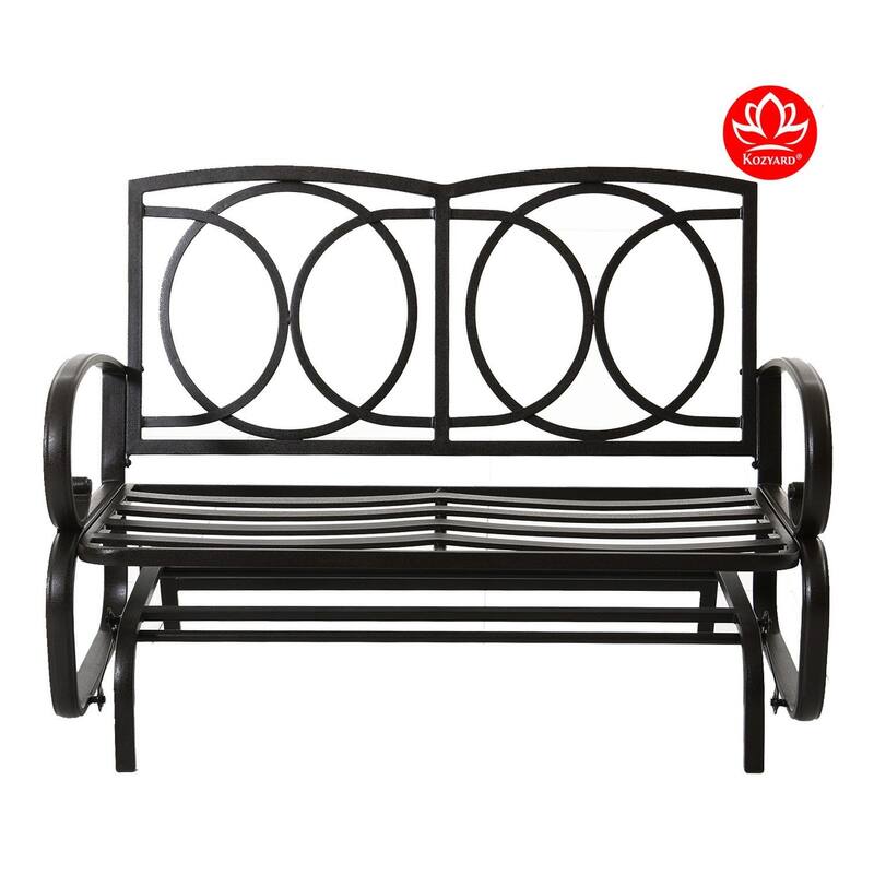 Kozyard Cozy Two Rocking Love Seats Glider Swing Bench/Rocker