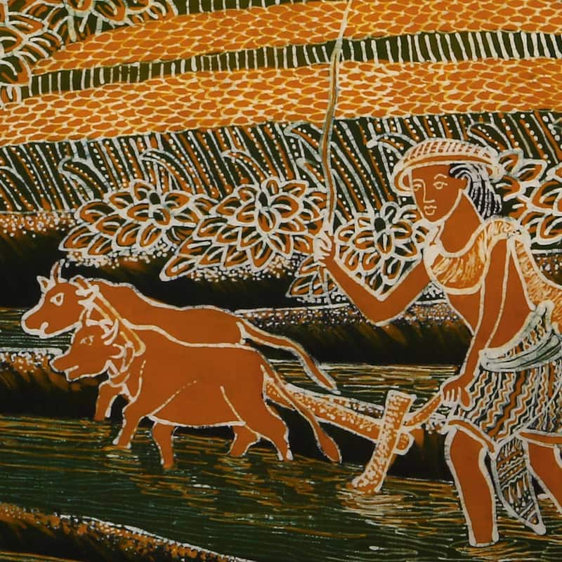 Handmade Farmer's Routine wall hanging (Indonesia)