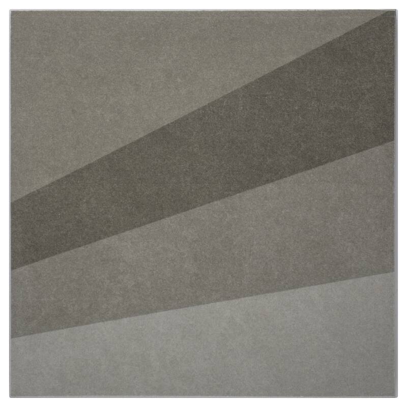 Shadows 8 in. x 8 in. Gray Matte Porcelain Wall and Floor Tile