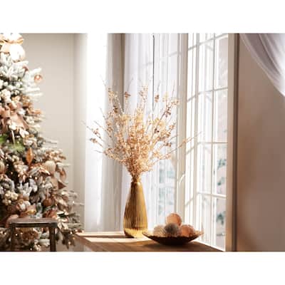 Beaded Iced Berry Artificial Christmas Spray - 33" - Gold - Set of 2