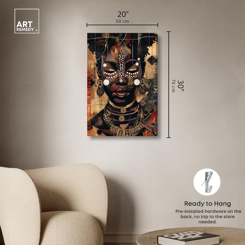 In Golden Accents Canvas by Art Remedy, Gallery Wrapped