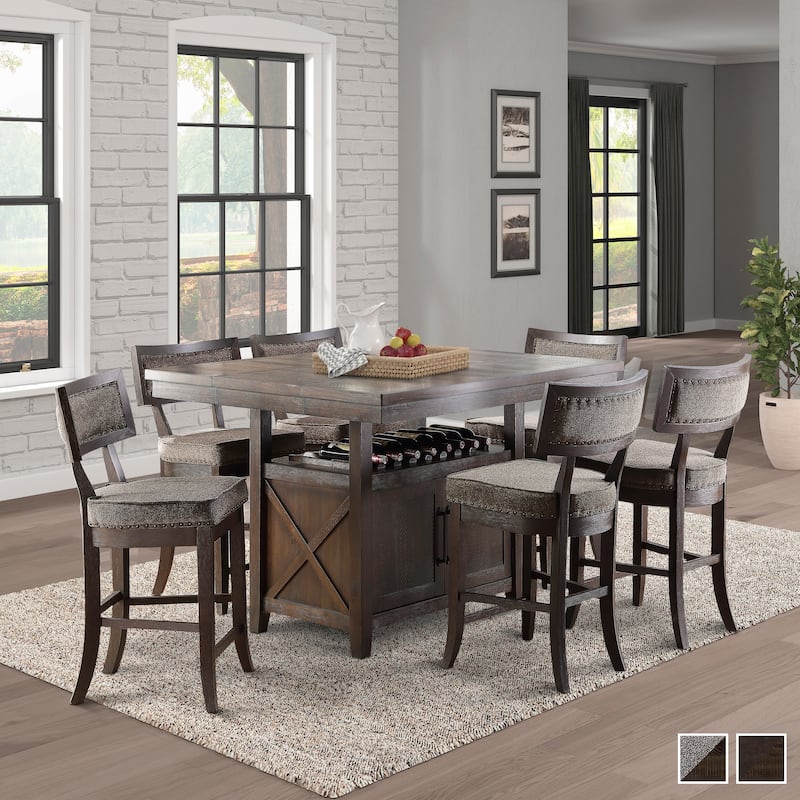 Amsonia Wood Expandable 5-Piece Counter Height Dining Set