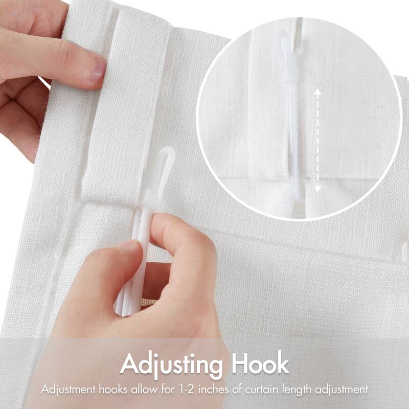 Madison Park Emery 300gsm poly linen with 7 pinch pleat per pc