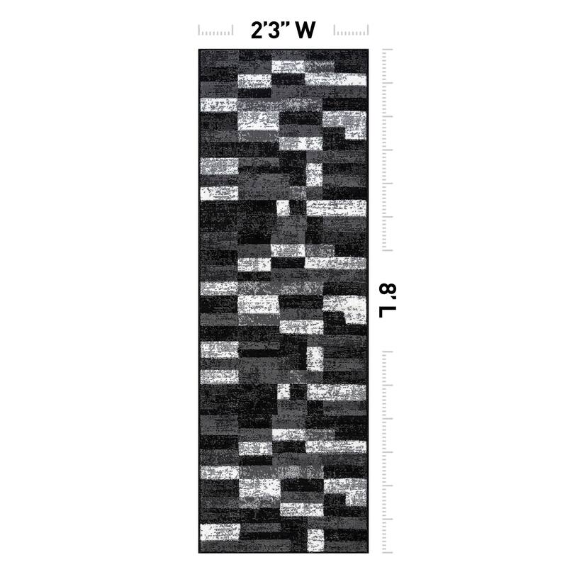 World Rug Gallery Modern Abstract Grid Area Rug