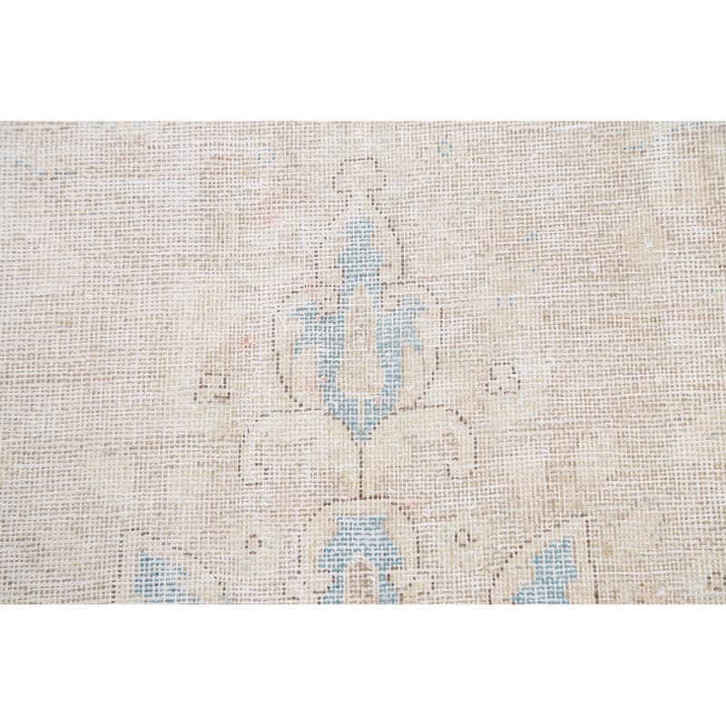 Muted Distressed Kerman Persian Area Rug Wool Hand-knotted Carpet - 6'3" x 9'11"