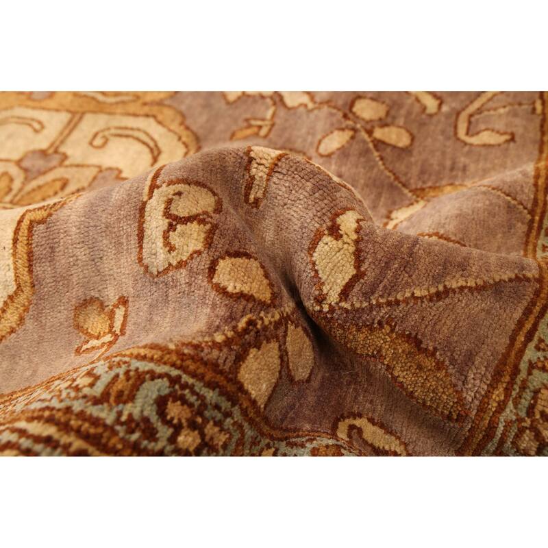 ECARPETGALLERY Hand-knotted Opulence Brown Wool Rug - 8'1 x 10'8