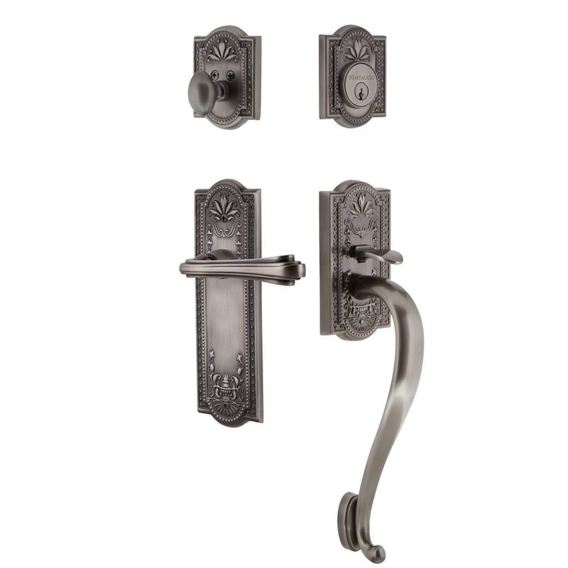 Nostalgic Warehouse Meadows Left Handed Sectional Single Cylinder - Antique Pewter