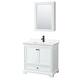 Option White / White Quartz Top / Matte Black Hardware