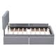 preview thumbnail 7 of 9, Queen Size Platform Bed w/ a Hydraulic Storage System Storage Bed for Kids Teens Adults Space-Saving, Easy Assembly, Light Gray