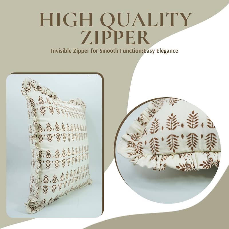 Living Room Brown Throw Pillow Cover By Fabdivine - Darpan