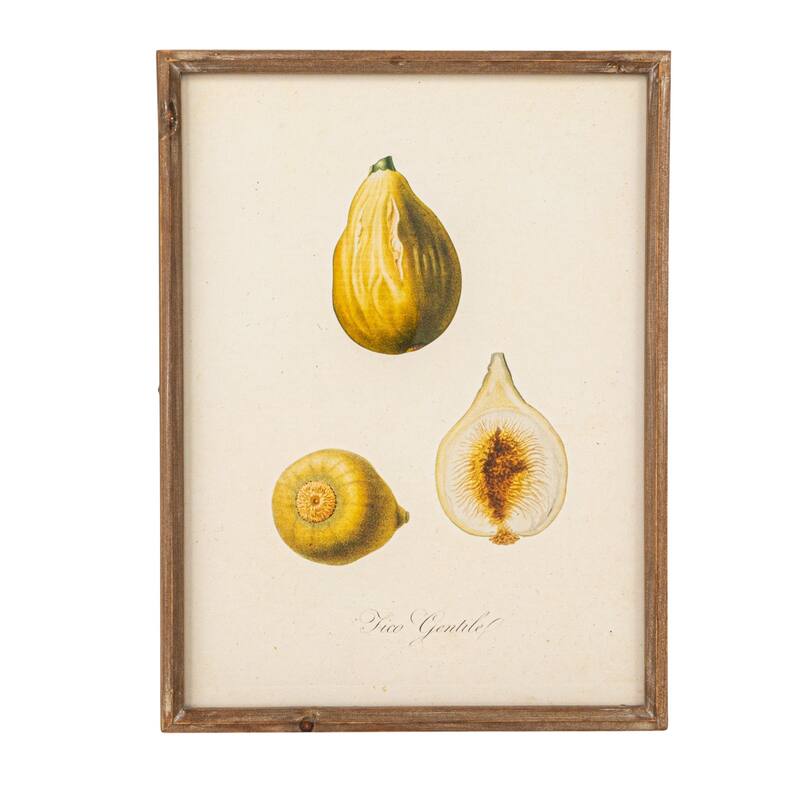 Reclaimed Wood Framed Fruit Print Wall Art