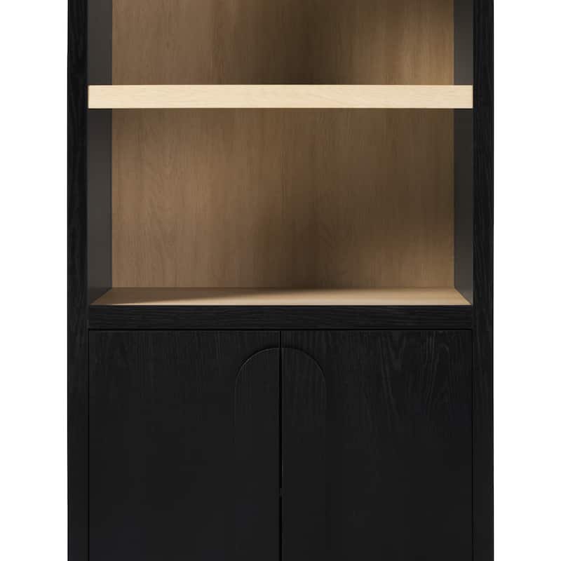 Middlebrook Designs 3 Shelf Open Arched Bookcase Cabinet
