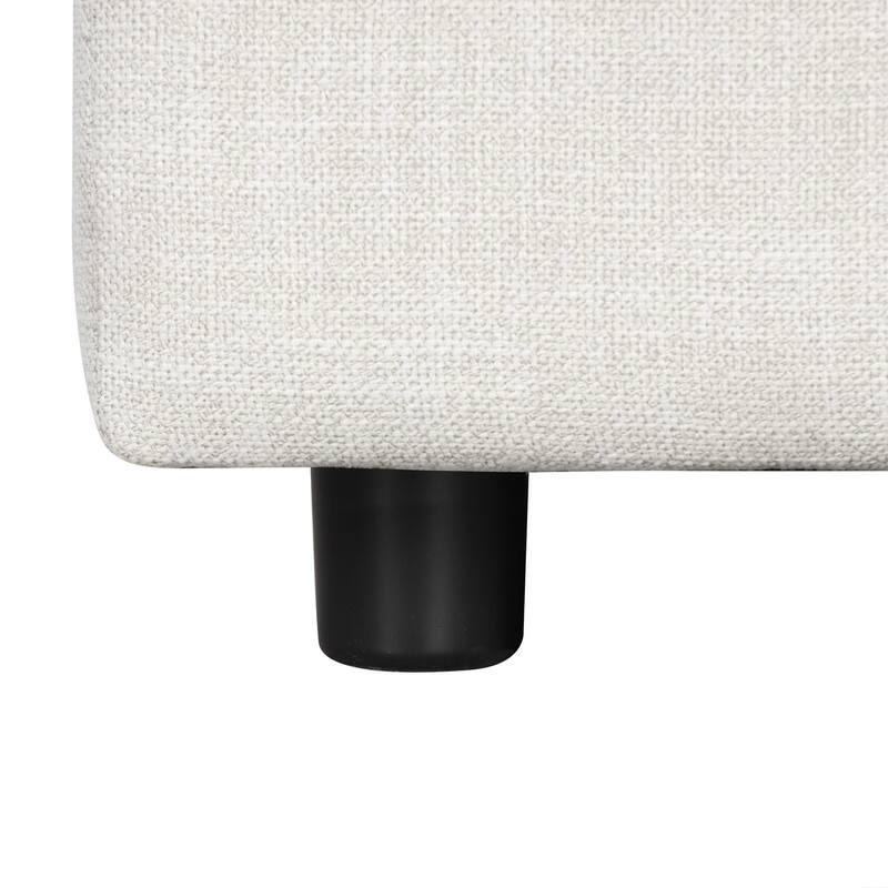 92.90 in Wide Square Arm Fabric L-shaped Removable Back Cushions and 3 Pillows Sofa