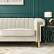 preview thumbnail 14 of 18, Mid-Century Channel Tufted Velvet Sofa with Metal Legs