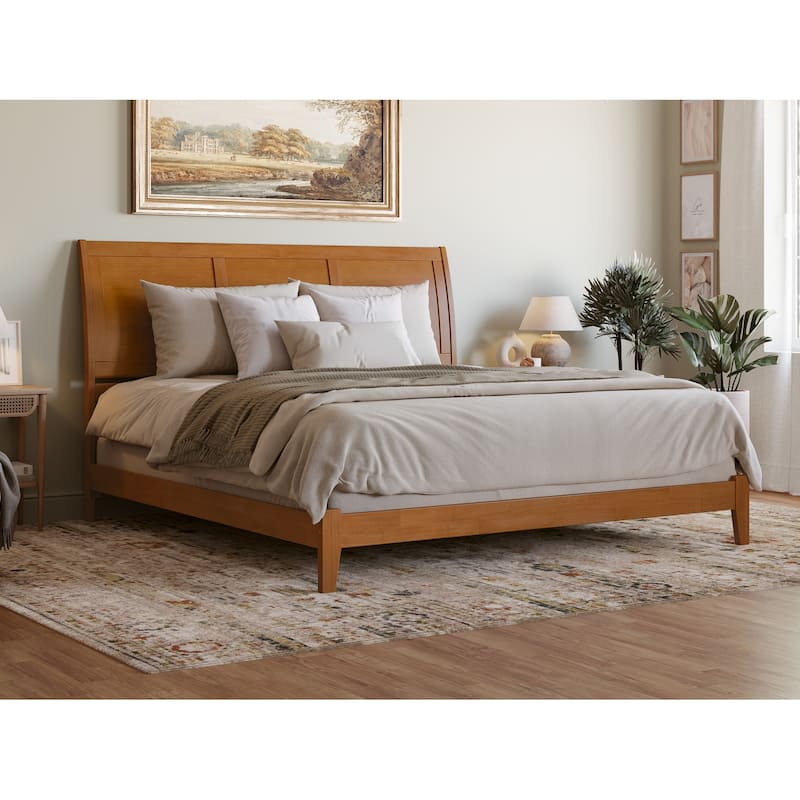 AFI, Portland Foundation Bed with Attachable USB Charger - Light Toffee - King