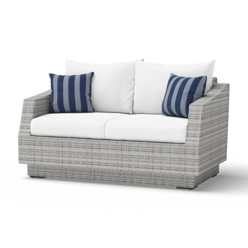 Cannes 6 Piece Sunbrella Outdoor Patio Love & Motion Club Seating Set