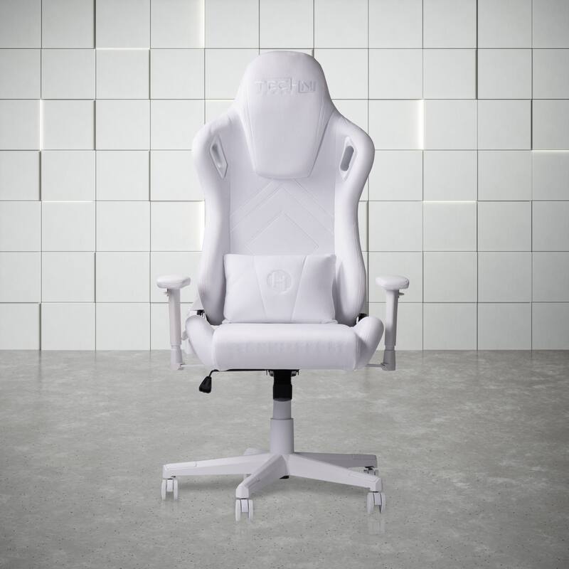 Velvet Memory Foam Gaming Chair - White