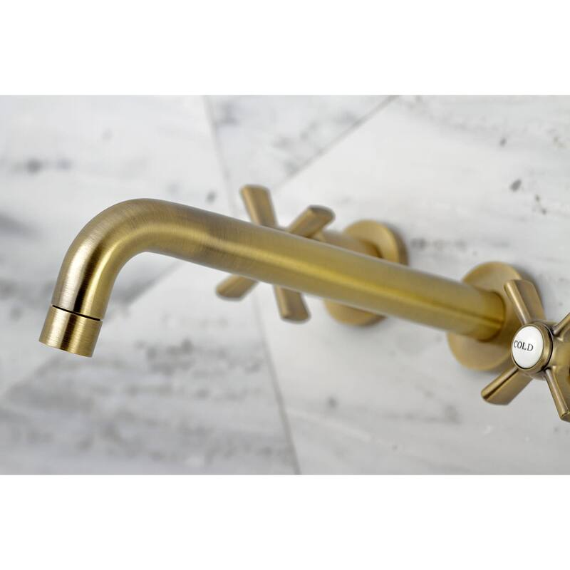 Kingston Brass Millennium Wall Mounted Roman Tub Filler with Cross