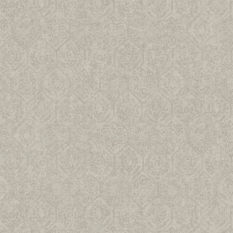 Advantage Edsel Grey Geometric Wallpaper - 20.9in x 396in x 0.025in - 20.9in x 396in x 0.025in