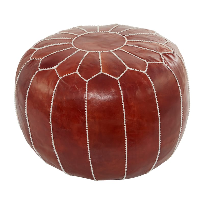 Leather Bohemian Pouf