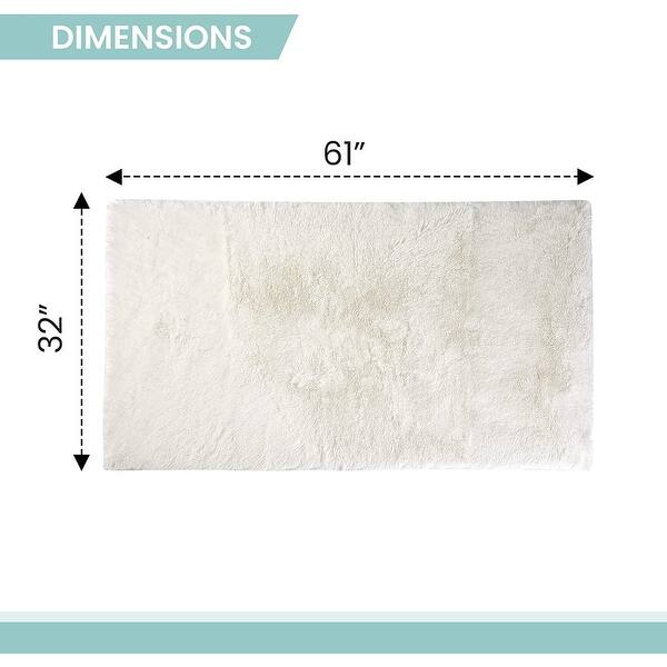 dimension image slide 0 of 4, Cheer Collection Faux Fur Soft Area Rug, Machine Washable