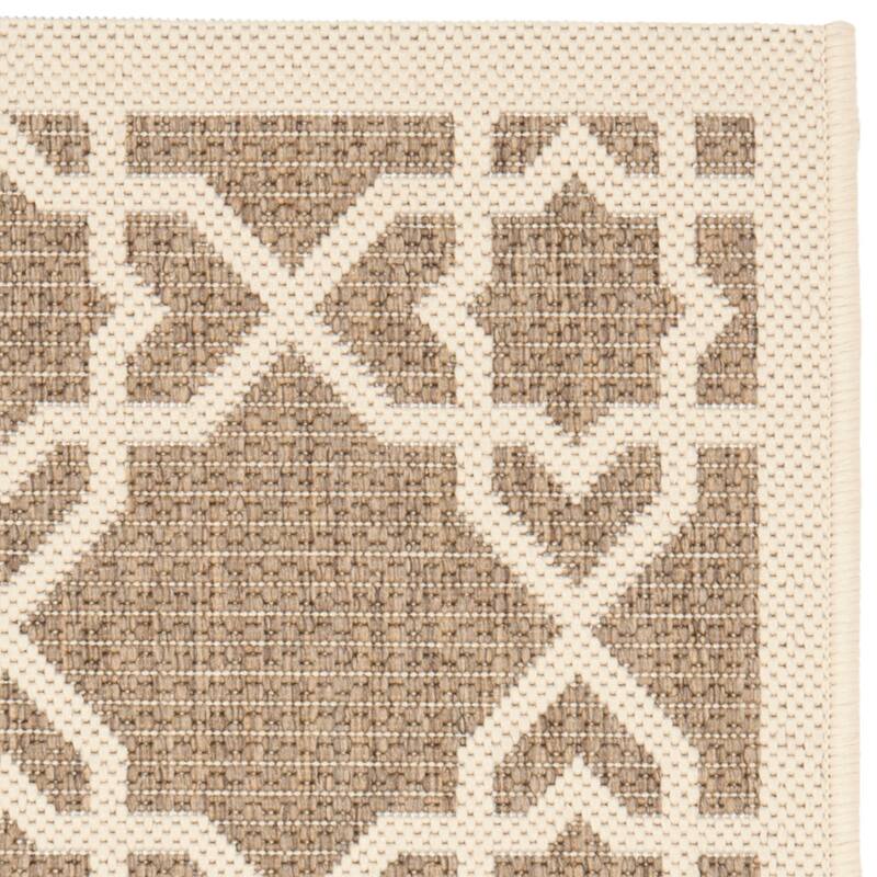 SAFAVIEH Courtyard Lawanda Trellis Indoor/ Outdoor Waterproof Patio Backyard Rug