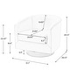 preview thumbnail 11 of 143, Modern 360°Swivel Accent Chairs Barrel Armchairs