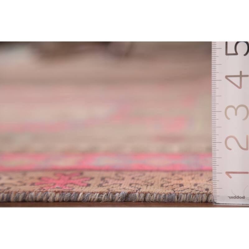 Hand Knotted Oriental 100% Wool Carpet Traditional Tribal Beige & Ivories Meshkin Runner Rug - 10' 5'' X 4' 3''