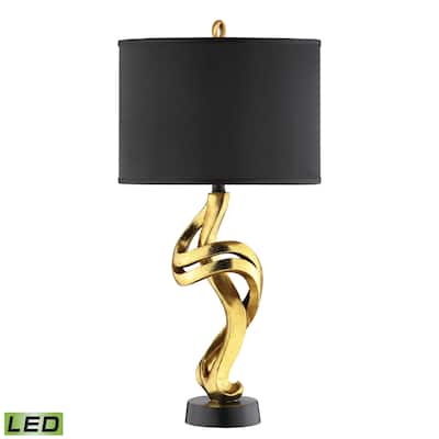 Elk Home Belle Gold With Black Shade 1 Light Table Lamp
