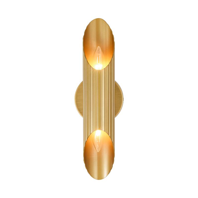 Rennnsan 15.5 in. 2-Light Farmhouse Vintage Cylinder Linear Bathroom Vanity Light